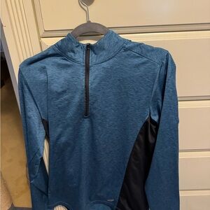 Asics Blue and Black Athletic Top
